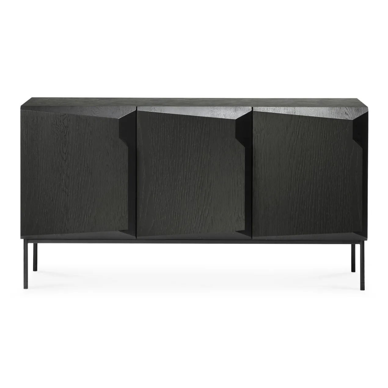Dressoir Stairs - zwart eiken - 150 cm