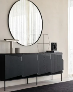 Dressoir Stairs - zwart eiken - 200 cm