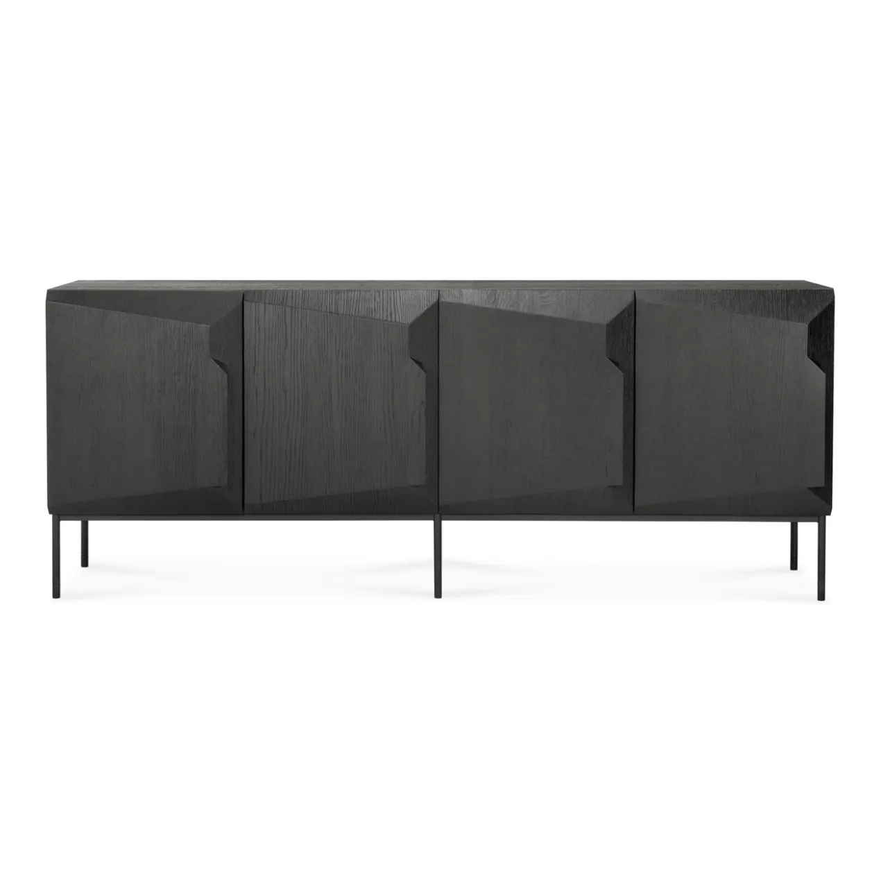 Dressoir Stairs - zwart eiken - 200 cm