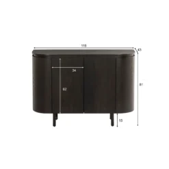 Dressoir Tavio 115 cm espresso