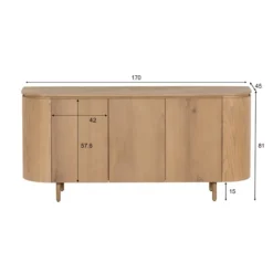 Dressoir Tavio 170 cm naturel