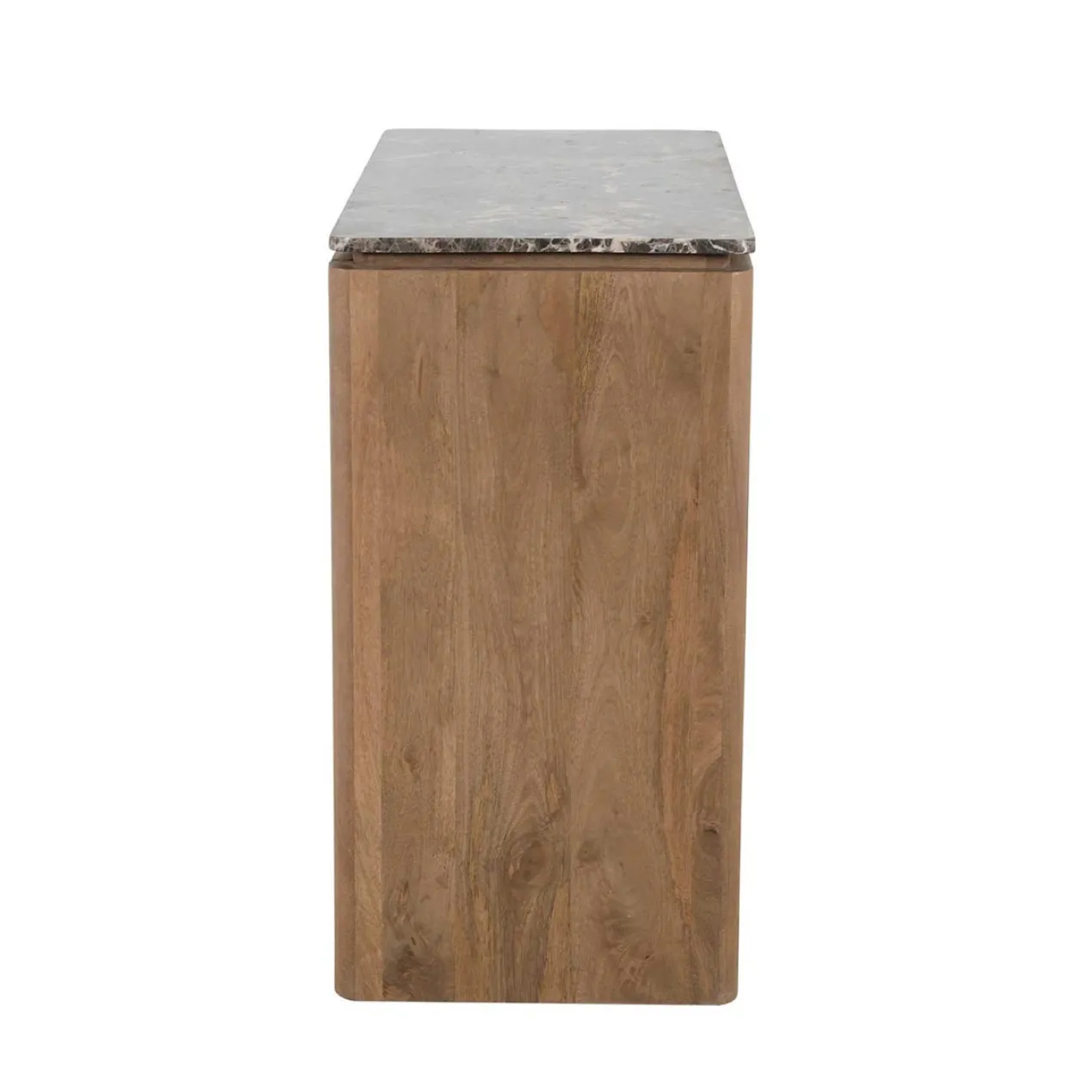 Dressoir Wallaby 100 cm naturel met bruin marmer