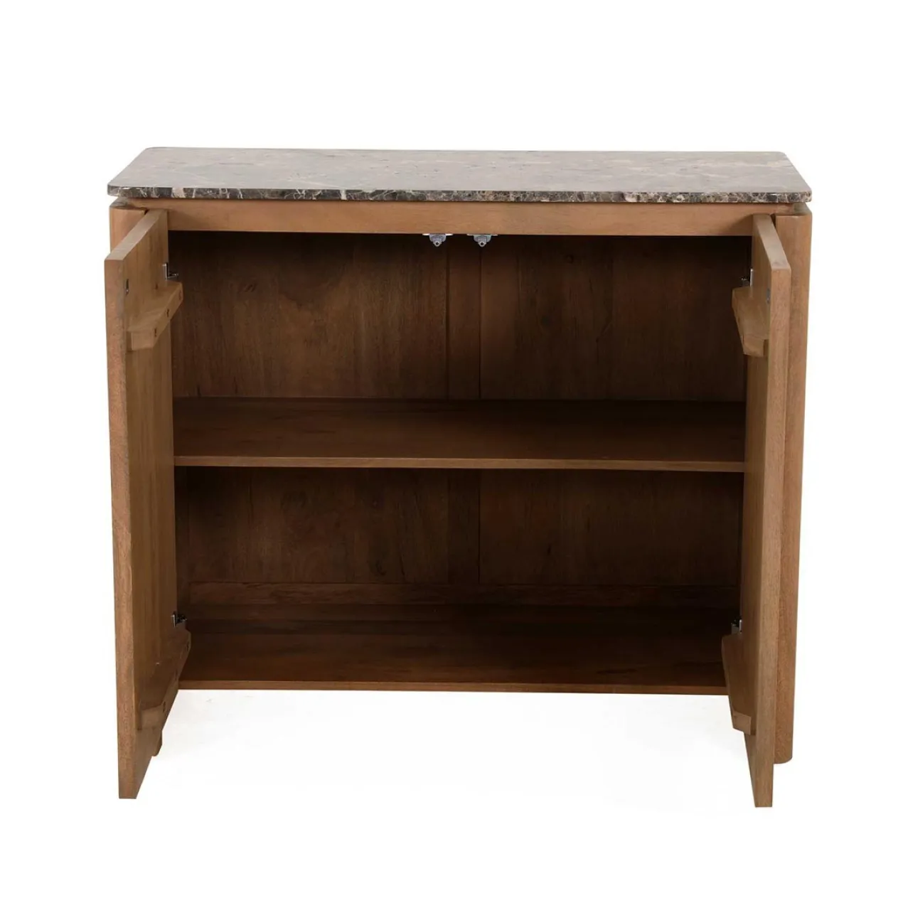 Dressoir Wallaby 100 cm naturel met bruin marmer