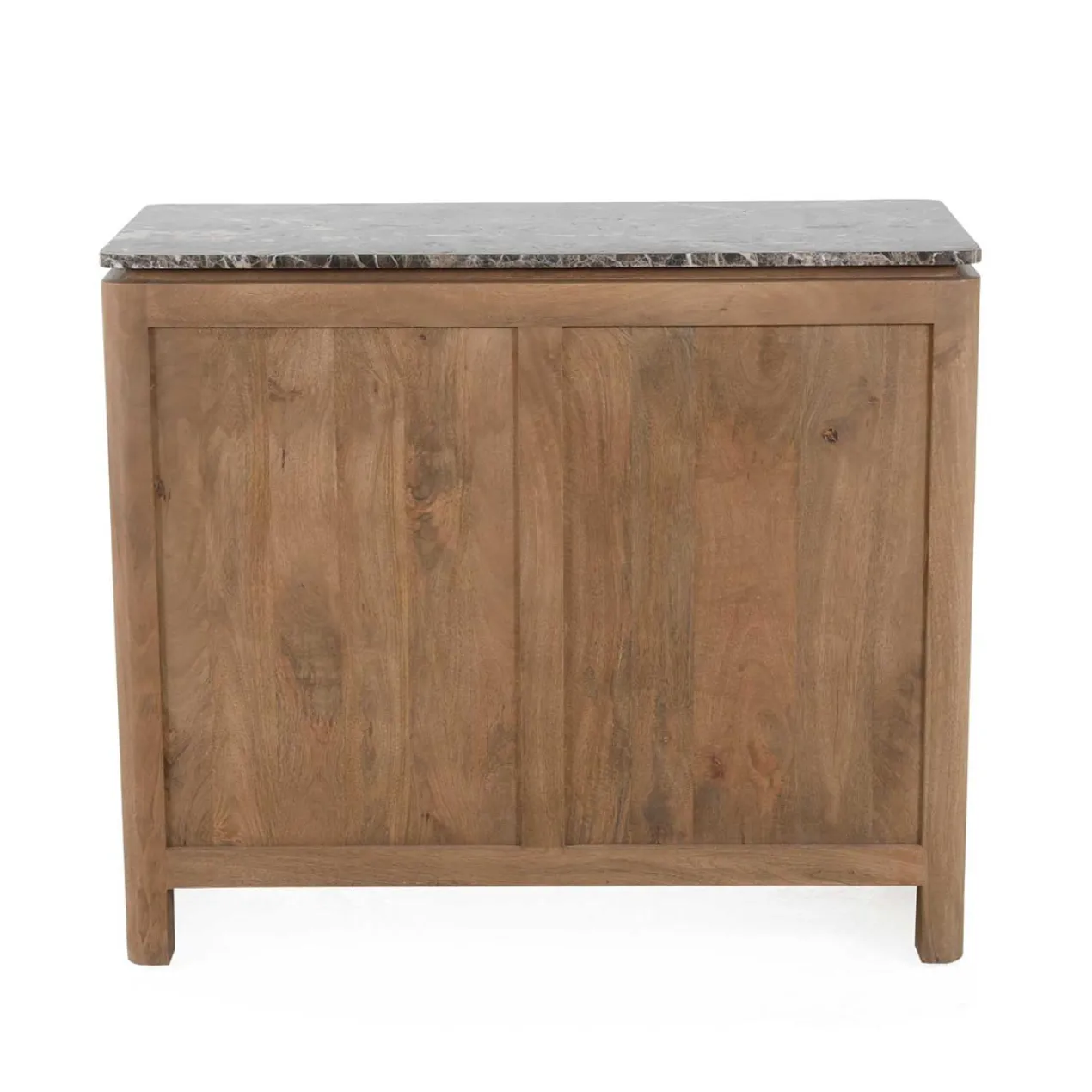 Dressoir Wallaby 100 cm naturel met bruin marmer