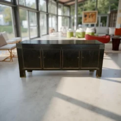 Dressoir zwart 4 deur noppen beslag