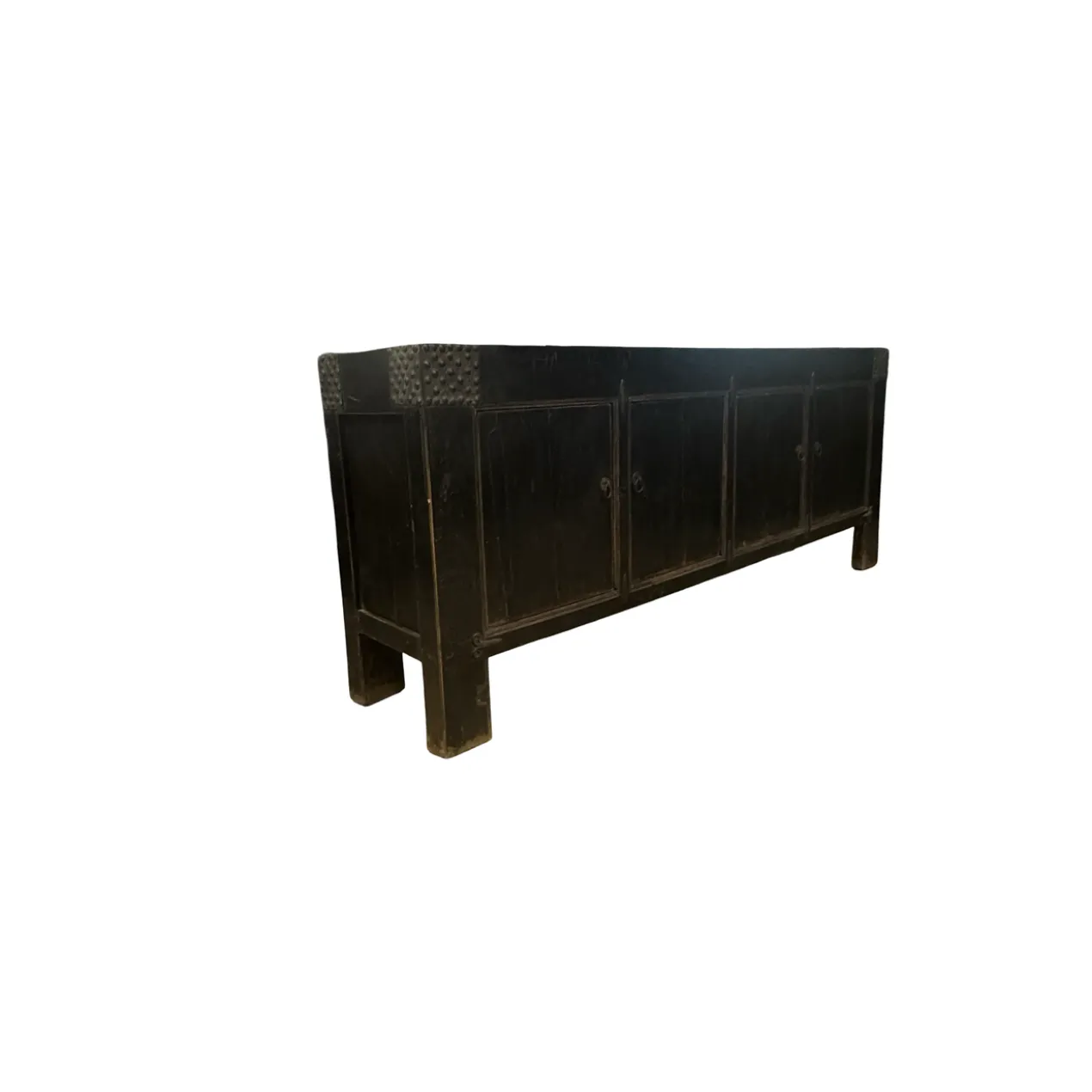 Dressoir zwart 4 deur noppen beslag