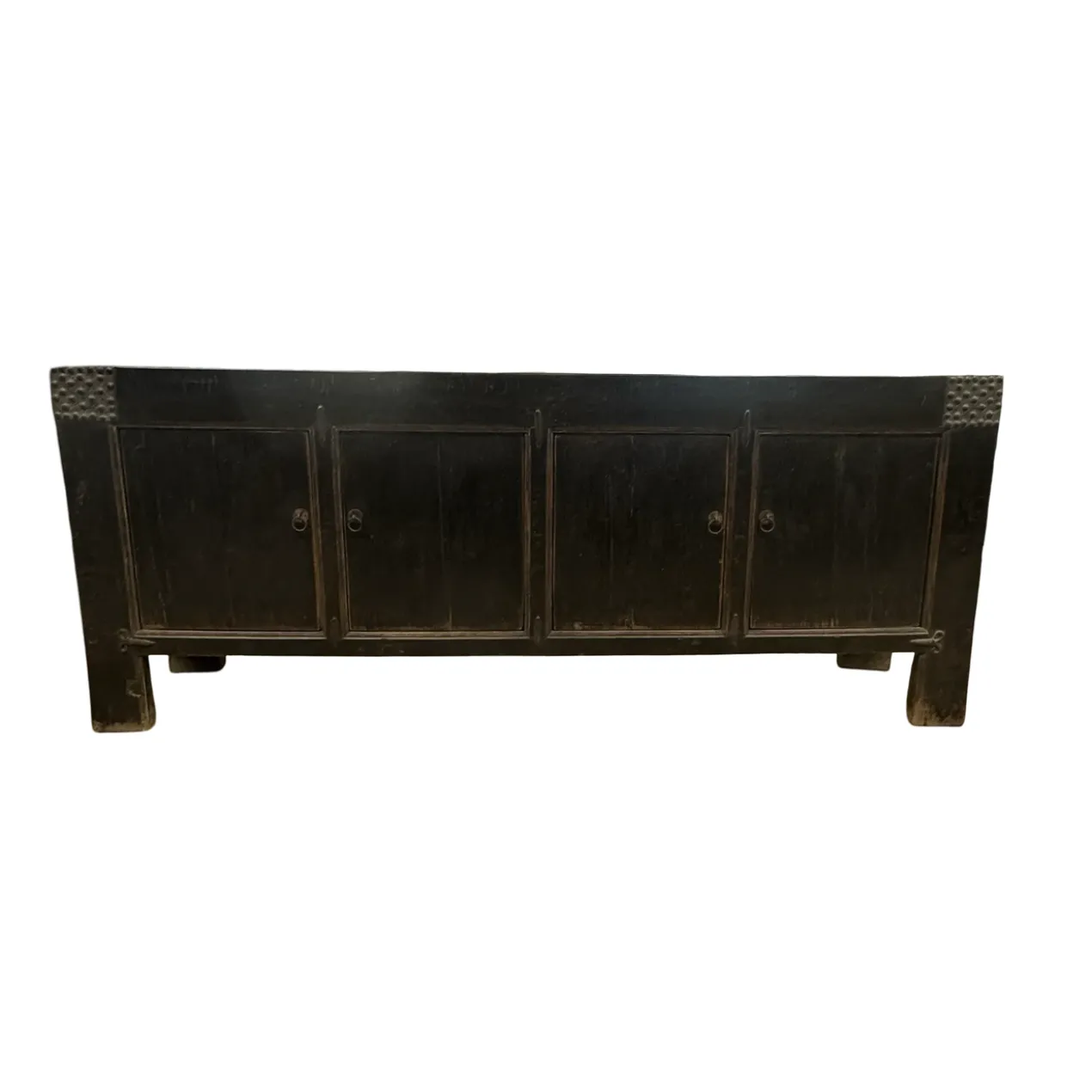 Dressoir zwart 4 deur noppen beslag