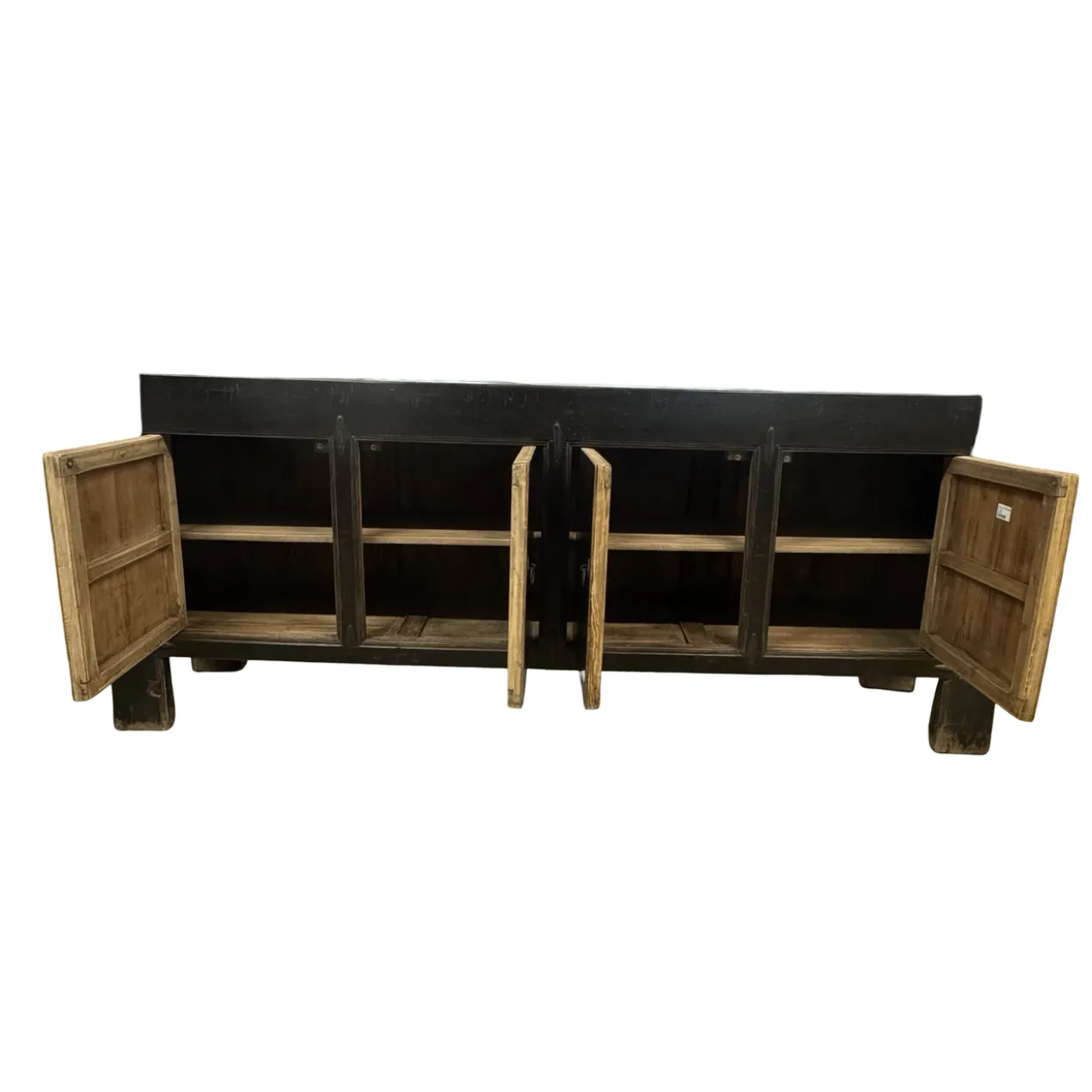 Dressoir zwart 4 deur noppen beslag