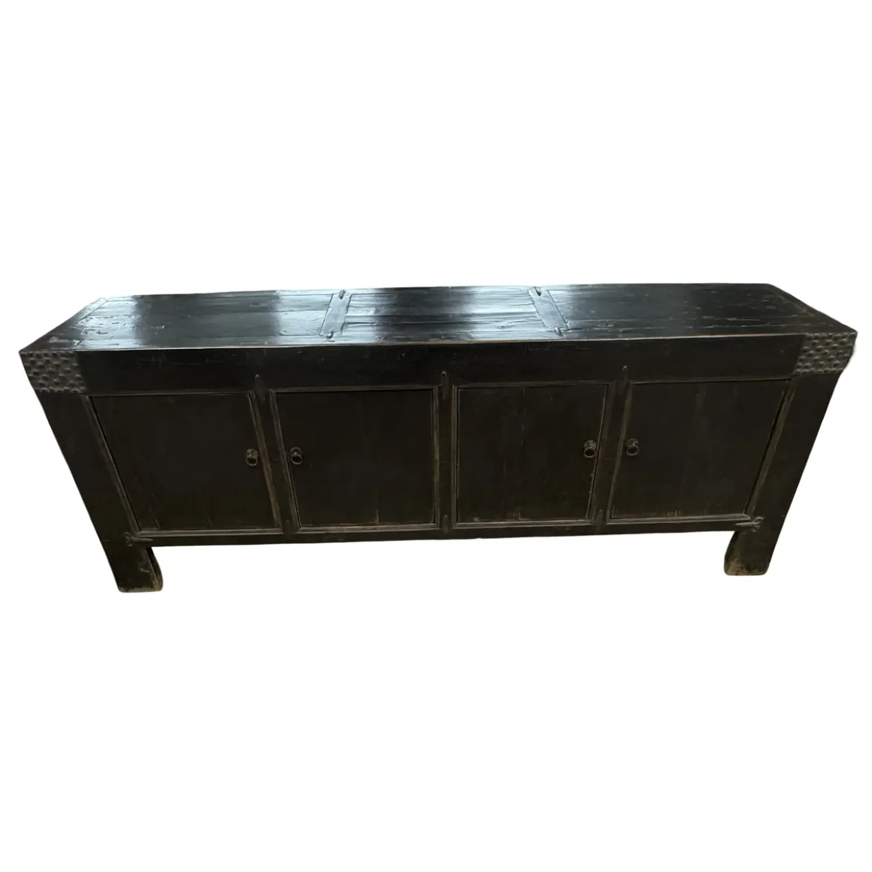 Dressoir zwart 4 deur noppen beslag