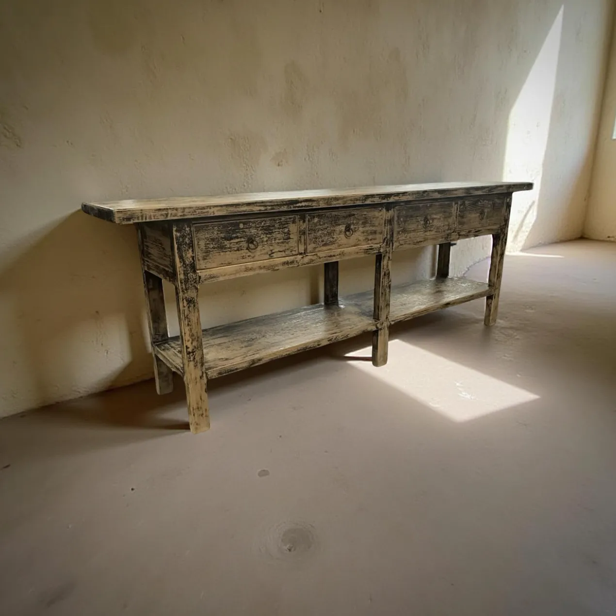 Dressoir zwart finish 4 la en plank uniek