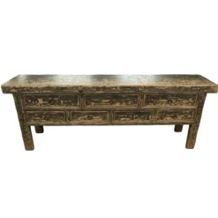 Dressoir zwart finish 7 la groot uniek