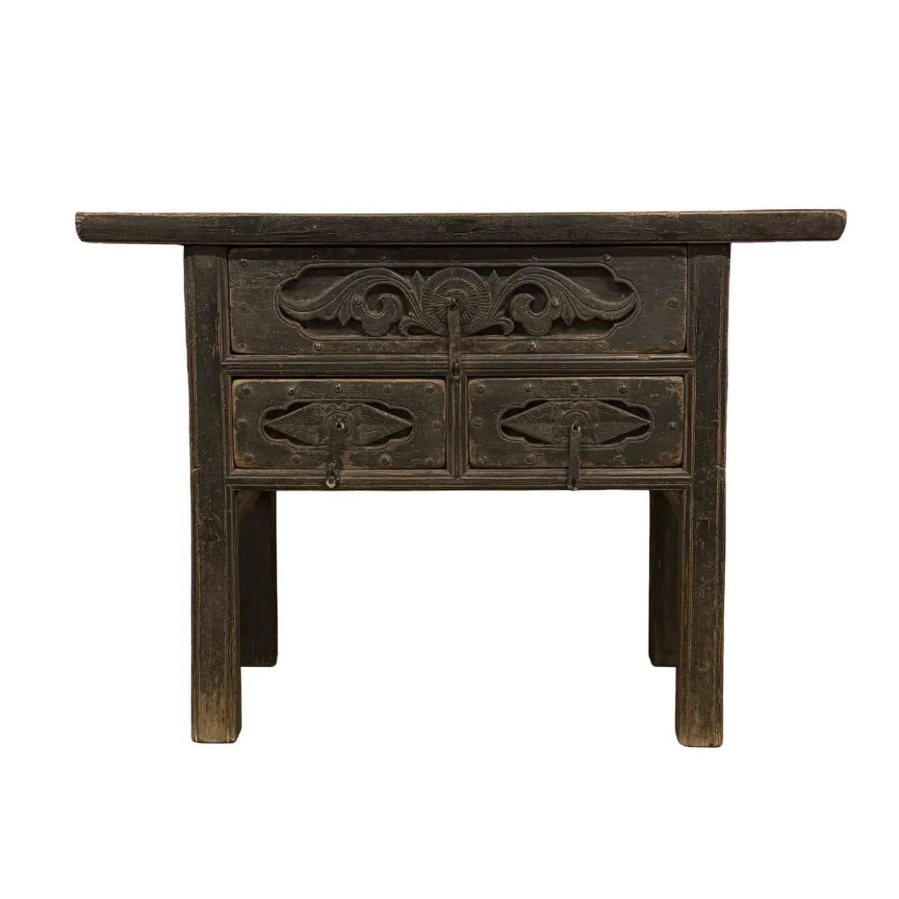 Dressoir zwart 3 la snijwerk uniek