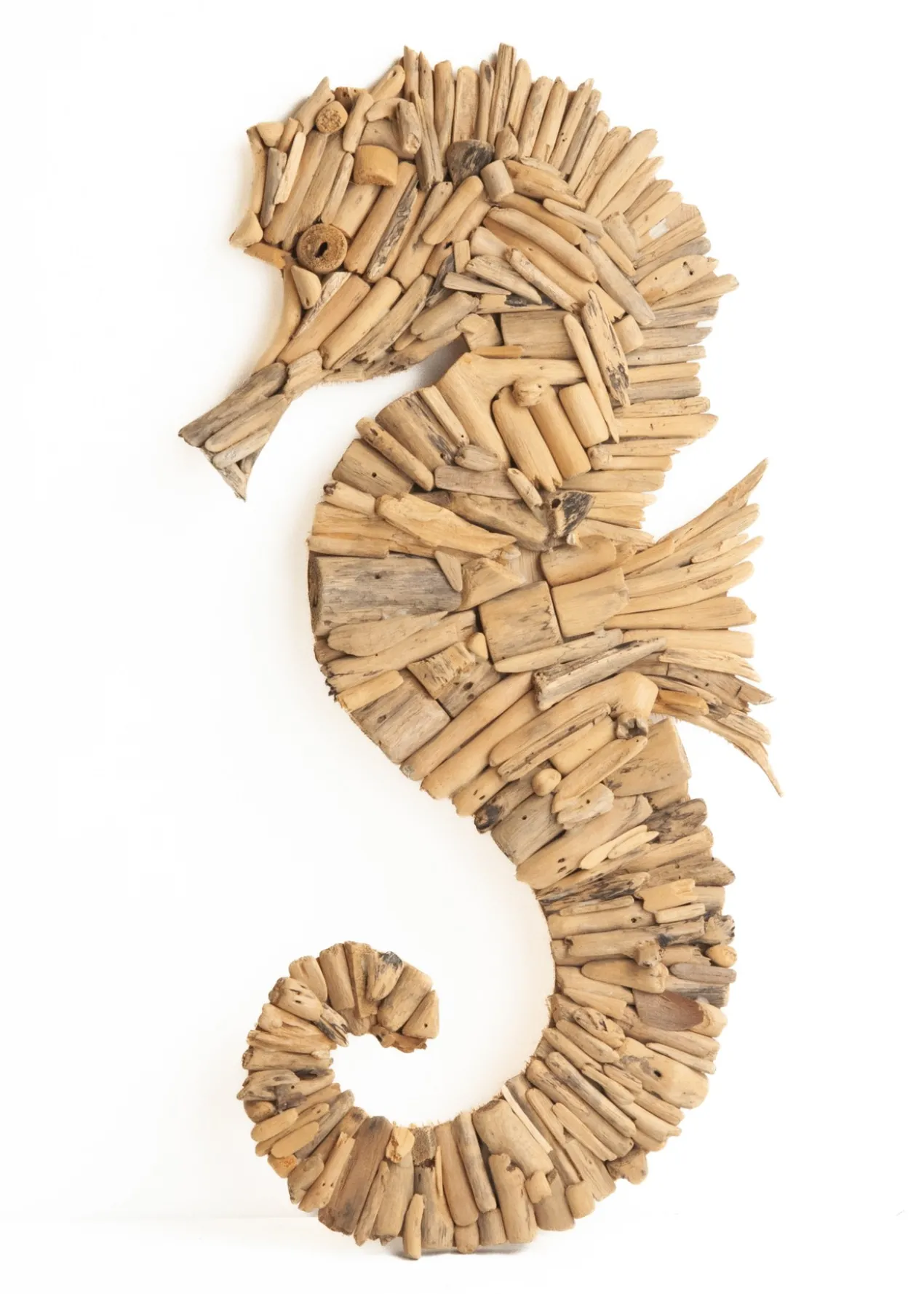 Driftwood wanddecoratie / wandpaneel Zeepaard