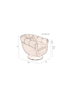 Dutchbone fauteuil Member Whiskey
