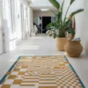 Ecorugs vloerkleed Chess goud 80x150 cm