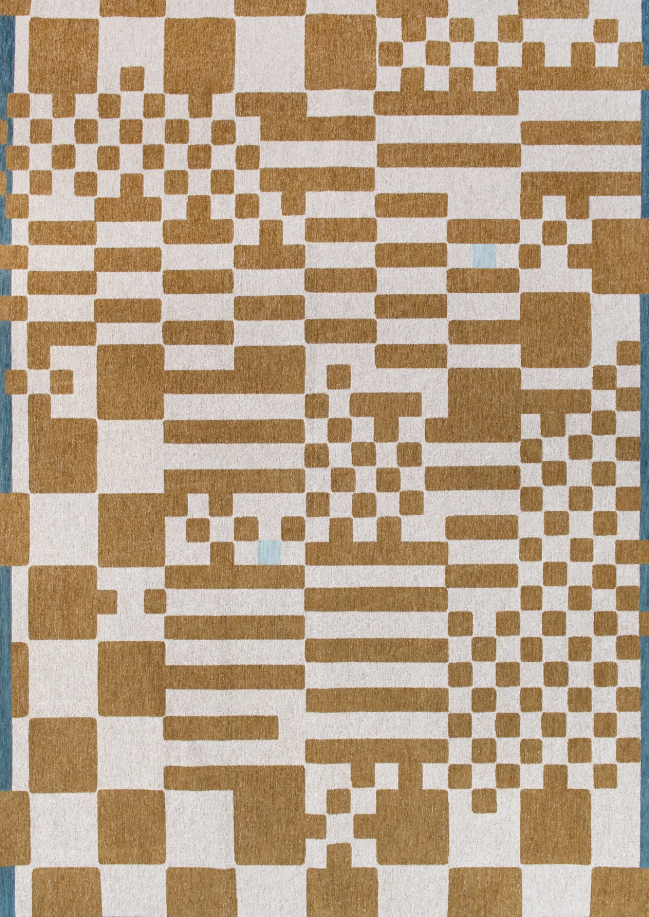 Ecorugs vloerkleed Chess goud 80x150 cm