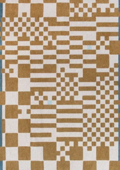 Ecorugs vloerkleed Chess goud 280x390 cm