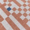 Ecorugs vloerkleed Chess oranje 140x200 cm