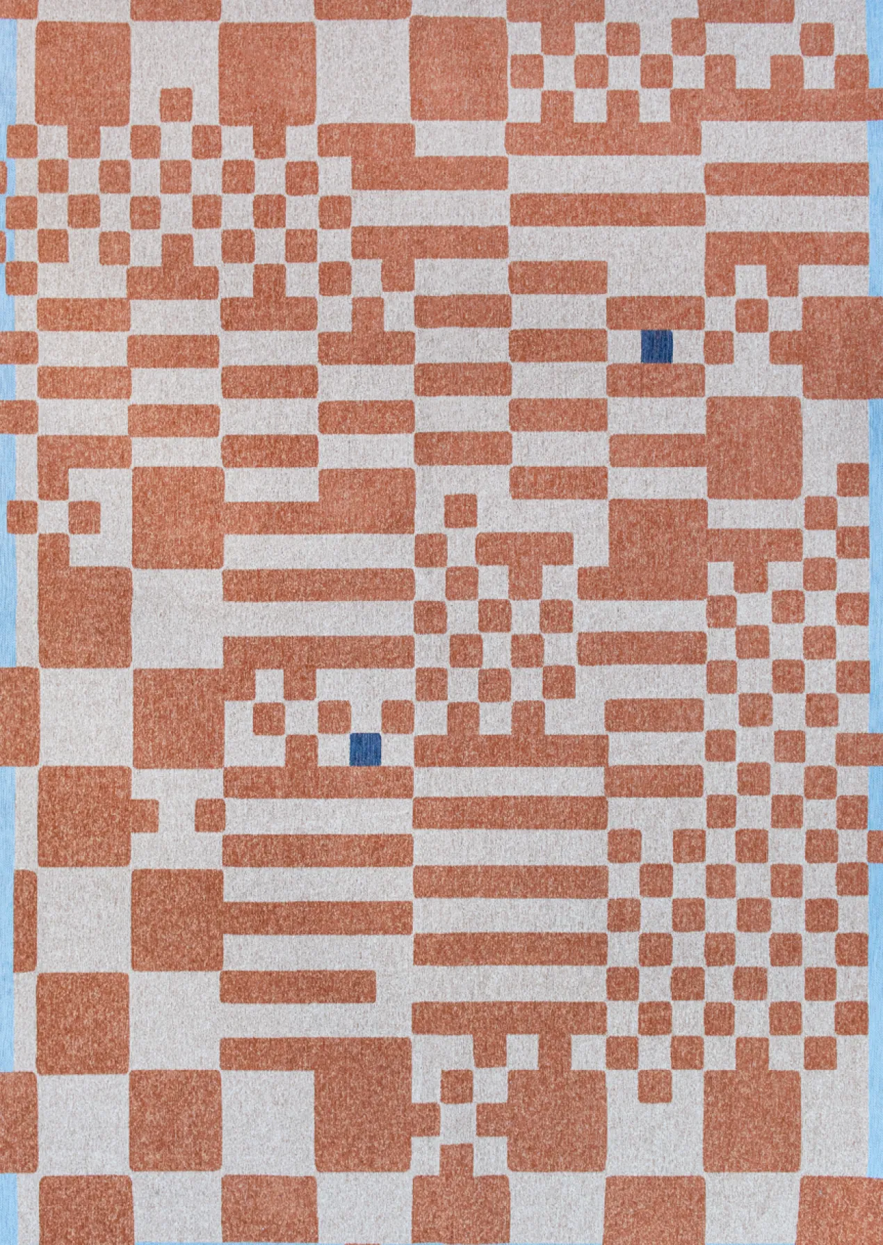 Ecorugs vloerkleed Chess oranje 140x200 cm