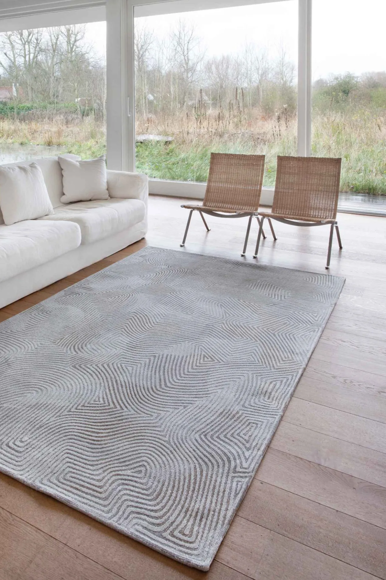 Ecorugs vloerkleed Coral wit ∅ 140 cm