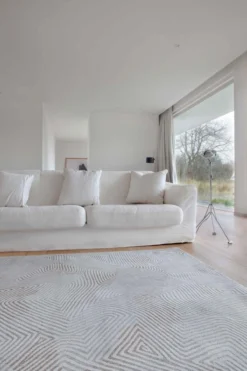 Ecorugs vloerkleed Coral wit ∅ 240 cm