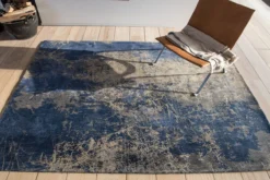 Ecorugs vloerkleed Cracks blauw 80x150 cm