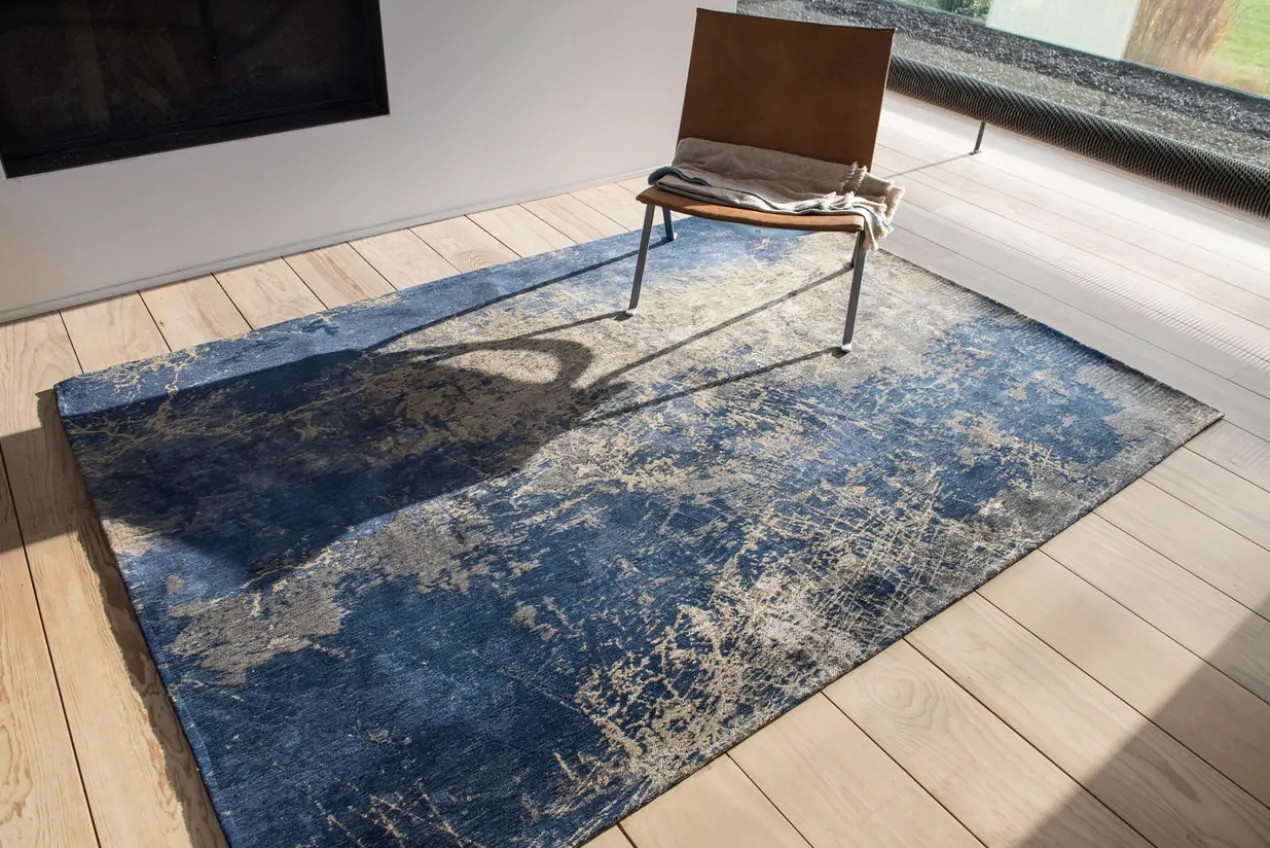 Ecorugs vloerkleed Cracks blauw ∅ 240 cm