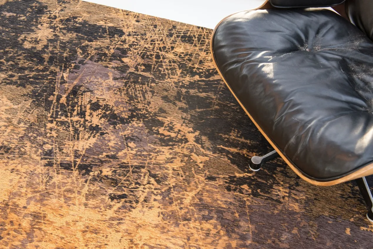 Ecorugs vloerkleed Cracks goud 80x150 cm