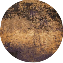 Ecorugs vloerkleed Cracks goud ∅ 140 cm