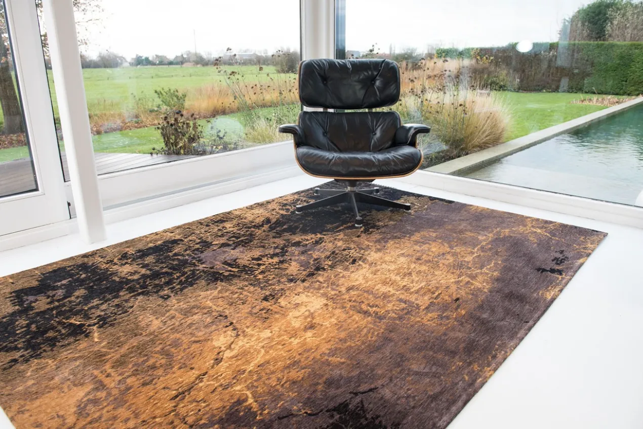 Ecorugs vloerkleed Cracks goud 200x280 cm