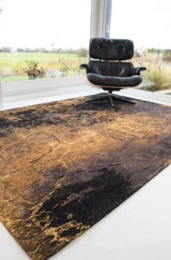 Ecorugs vloerkleed Cracks goud 200x280 cm