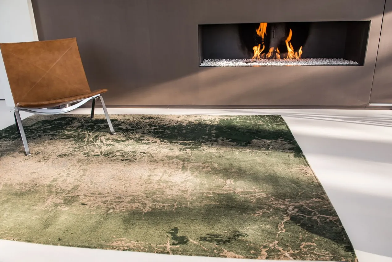 Ecorugs vloerkleed Cracks groen ∅ 240 cm