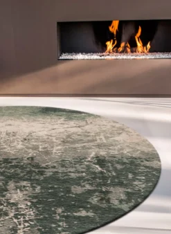 Ecorugs vloerkleed Cracks groen ∅ 240 cm
