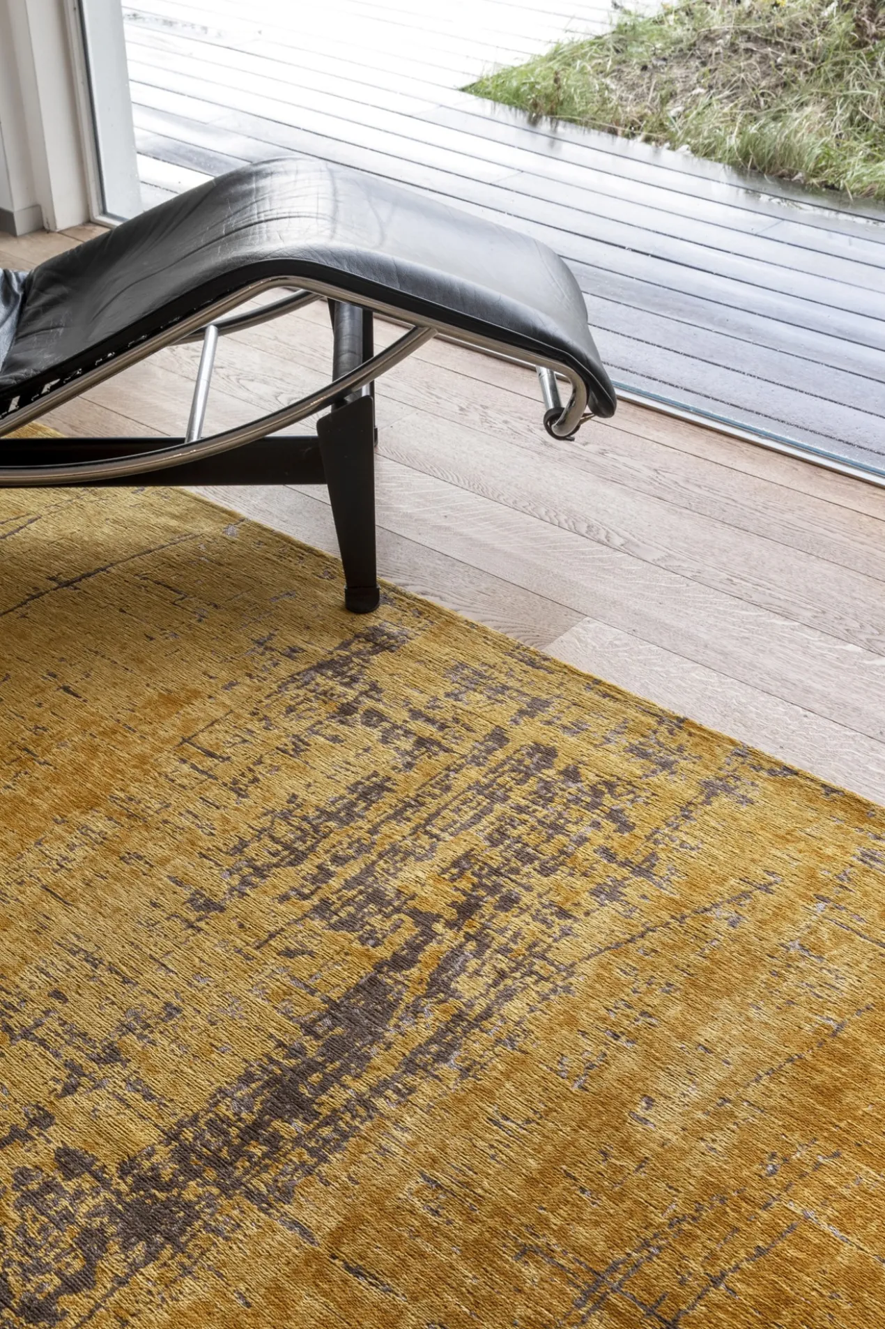 Ecorugs vloerkleed Griff geel ∅ 140 cm