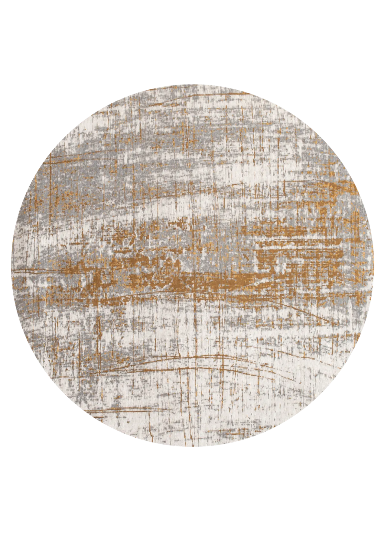 Ecorugs vloerkleed Griff goud ∅ 240 cm