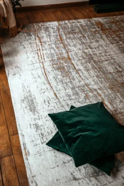 Ecorugs vloerkleed Griff goud 280x390 cm