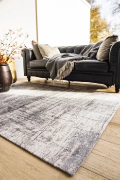 Ecorugs vloerkleed Griff grijs ∅ 140 cm