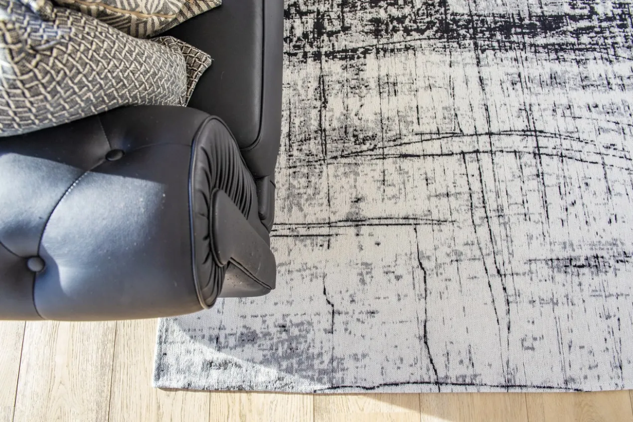 Ecorugs vloerkleed Griff zwart-wit 80x150 cm