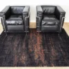 Ecorugs vloerkleed Griff zwart-koper 80x150 cm