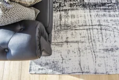 Ecorugs vloerkleed Griff zwart-wit 170x240 cm