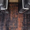 Ecorugs vloerkleed Griff zwart-koper 170x240 cm