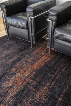 Ecorugs vloerkleed Griff zwart-koper 200x280 cm