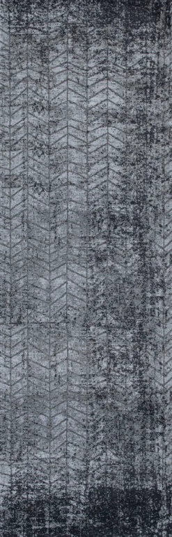 Ecorugs vloerkleed Jacob's Ladder zwart 80x250 cm