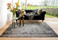 Ecorugs vloerkleed Jacob's Ladder zwart ∅ 140 cm