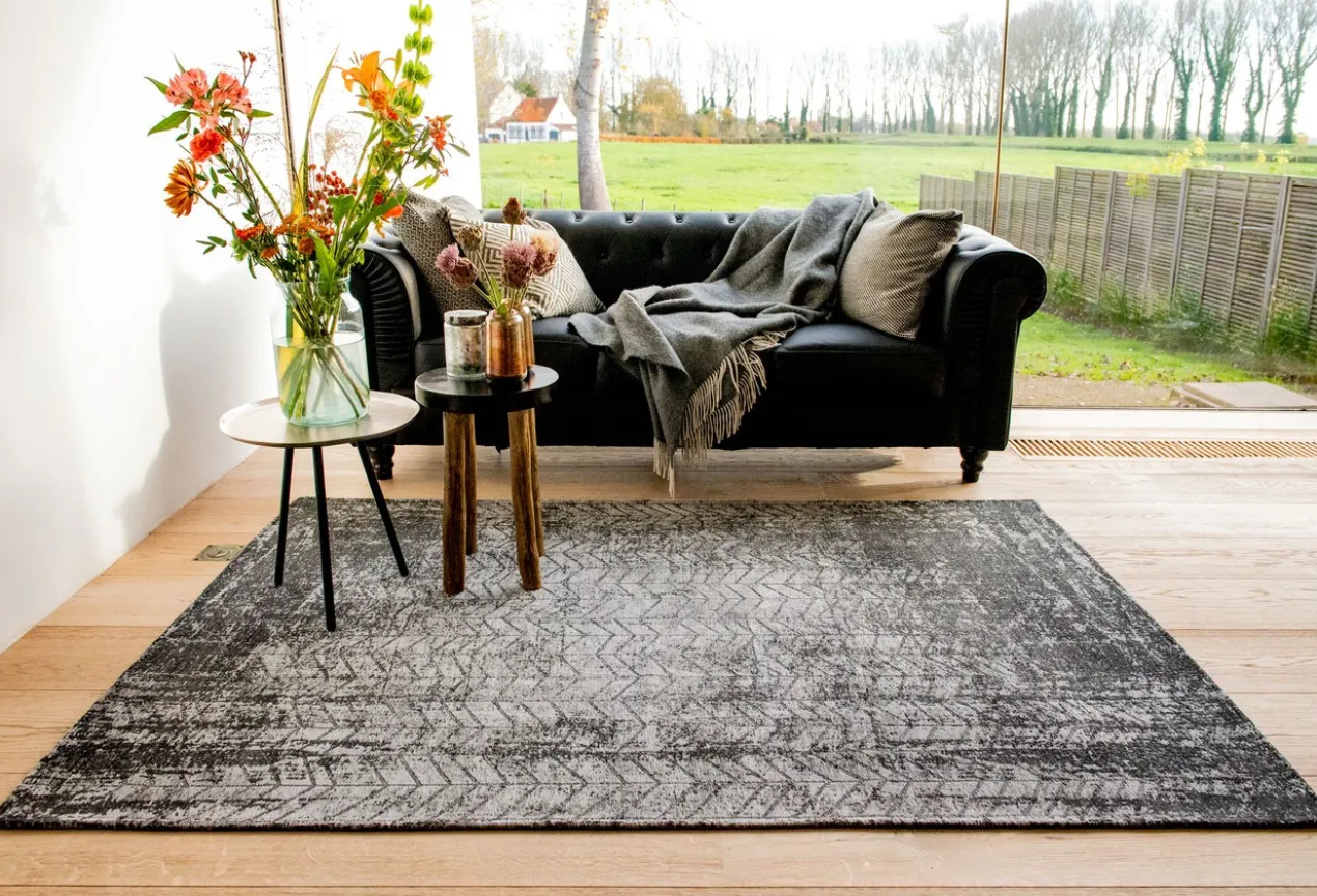 Ecorugs vloerkleed Jacob's Ladder zwart 170x240 cm