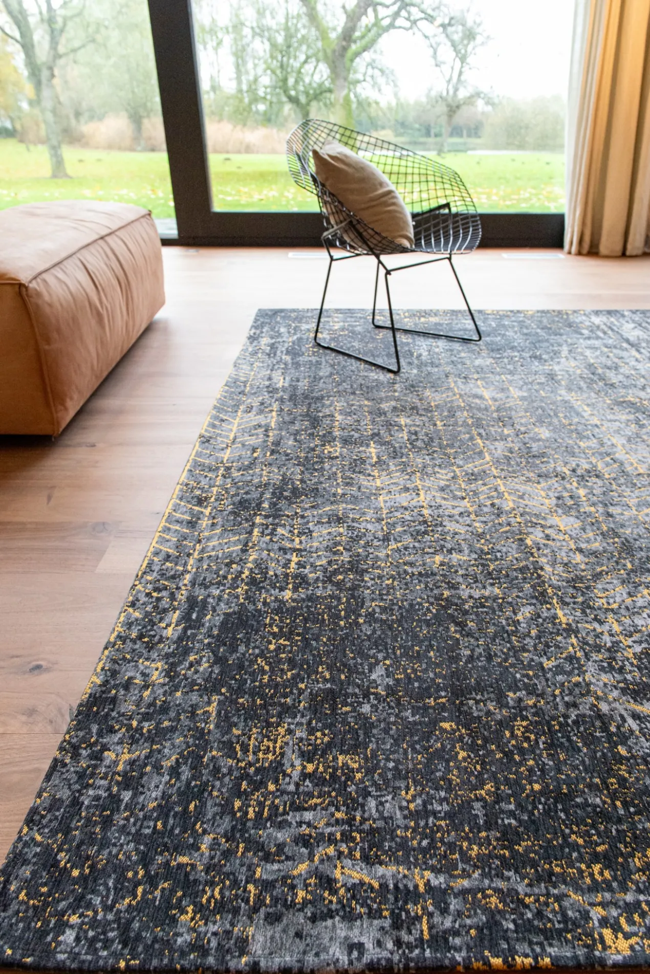 Ecorugs vloerkleed Jacob's Ladder goud 280x390 cm