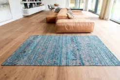 Ecorugs vloerkleed Kilim blauw 140x200 cm