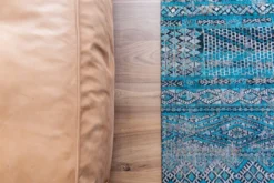 Ecorugs vloerkleed Kilim blauw 140x200 cm