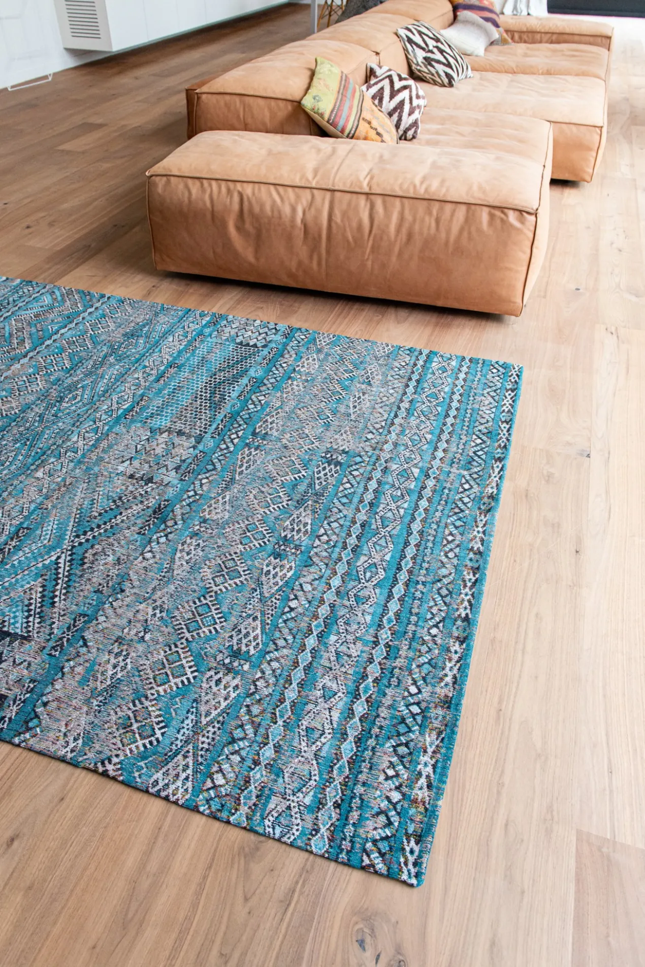 Ecorugs vloerkleed Kilim blauw 140x200 cm