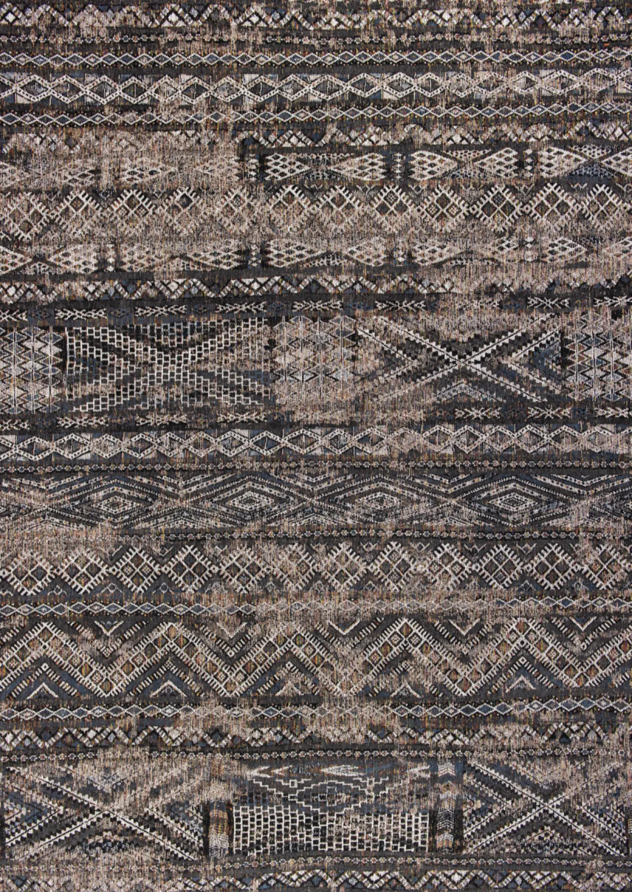 Ecorugs vloerkleed Kilim zwart 140x200 cm